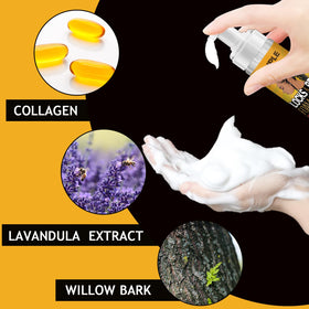Goiple label close-up highlighting natural extracts and gentle formula benefit