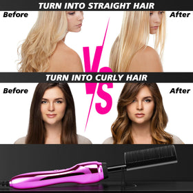 Goiple comb size comparison with hand showing lightweight design and easy handling benefit