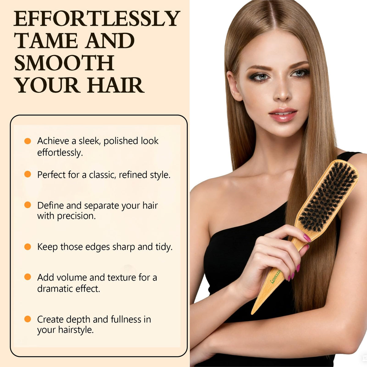 Goiple edge brush dual-ended detail for precise baby hair shaping