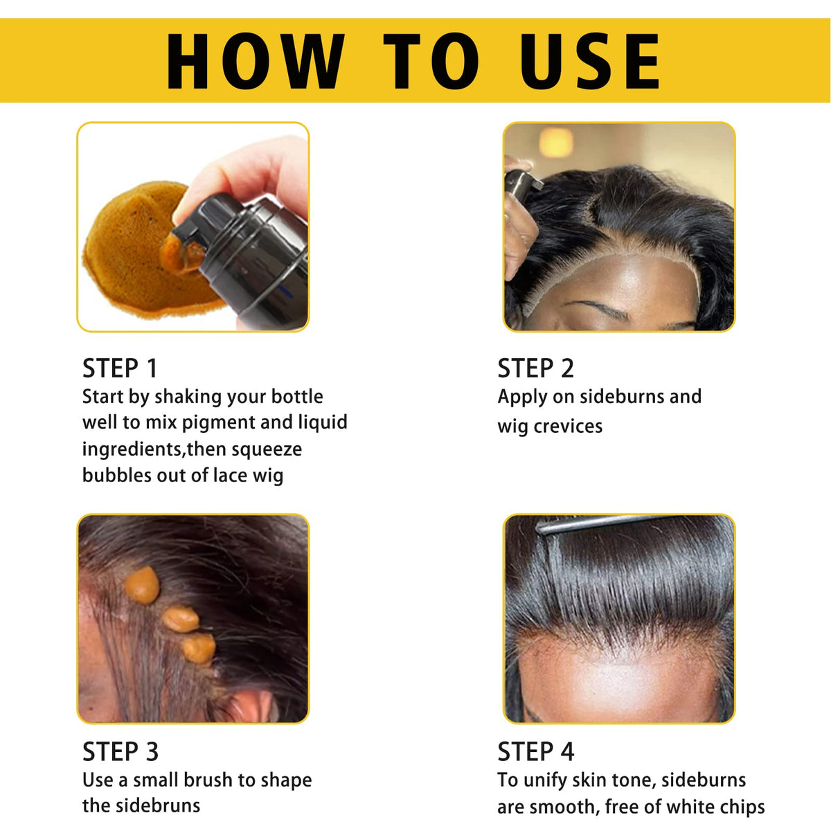 Goiple edge control detail with brush showing precise styling benefit