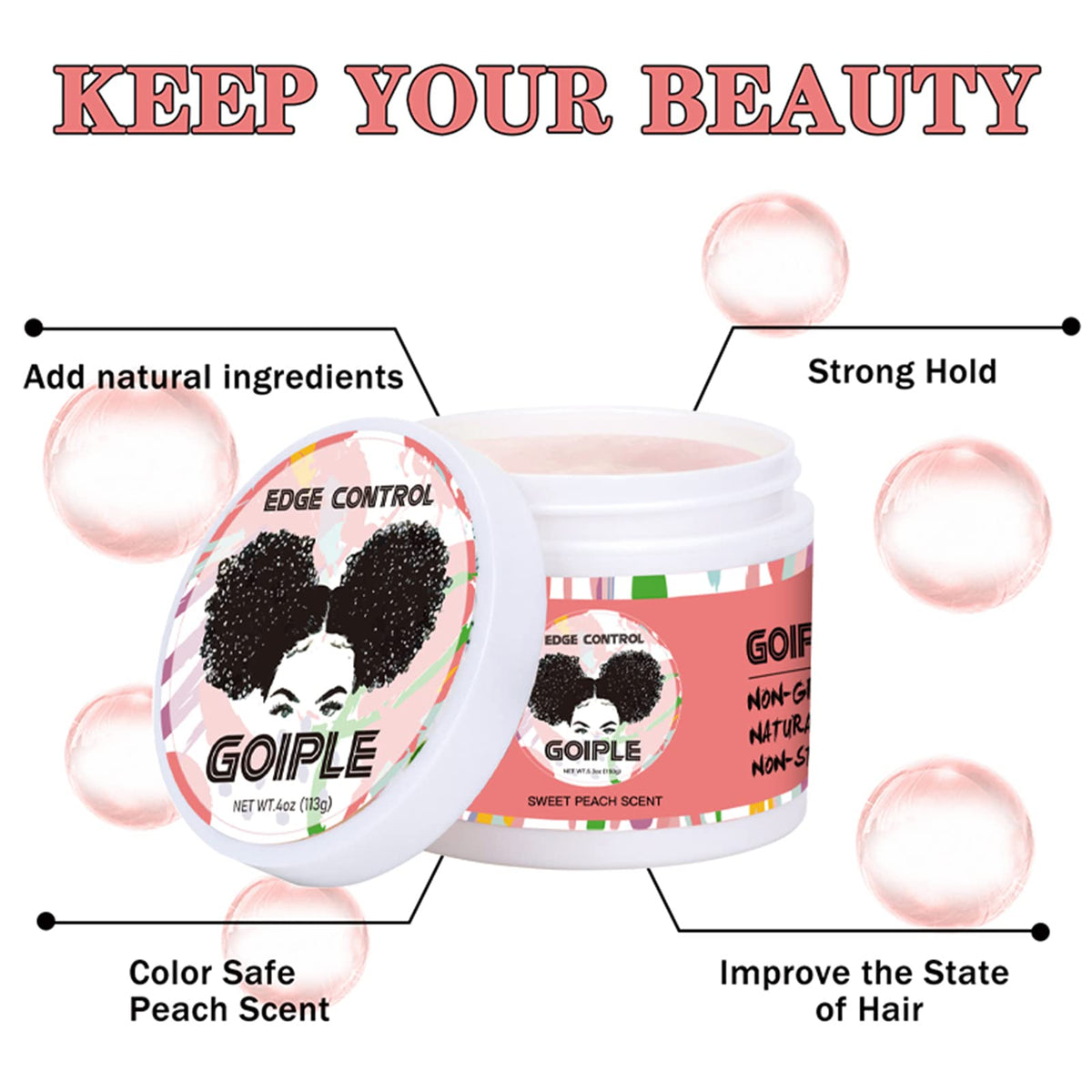 Goiple application brush sweeping edges for precise control