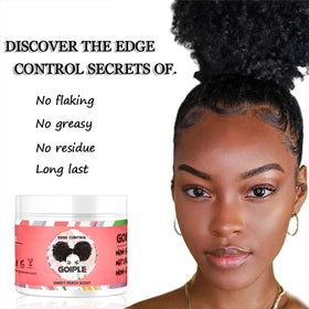 Goiple close-up on hairline showing smoothed baby hairs benefit