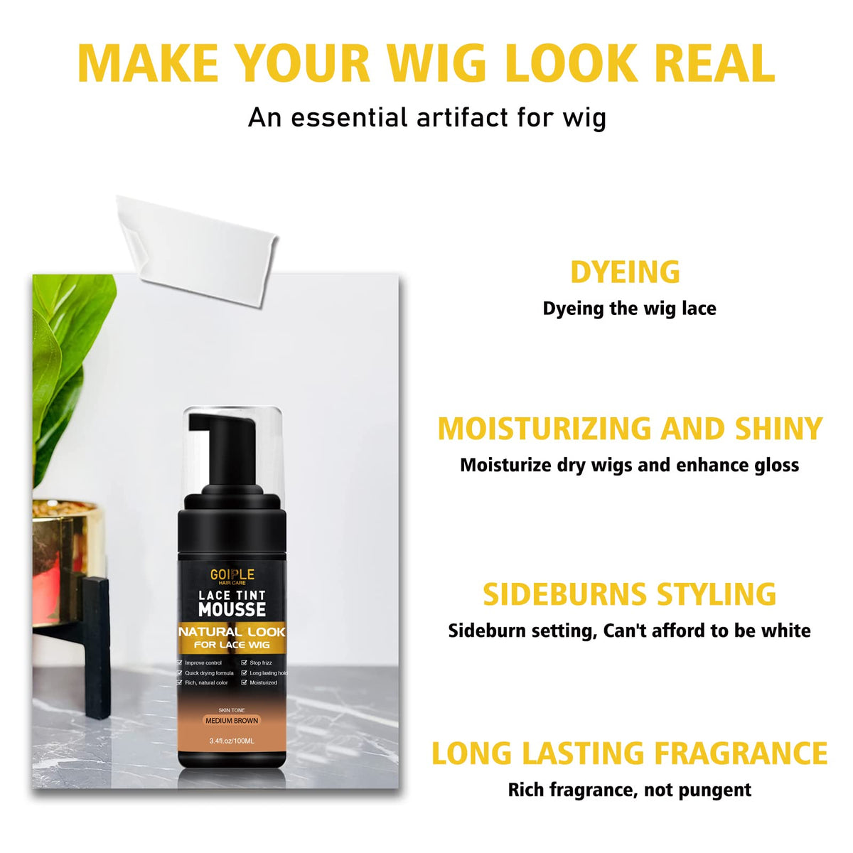 Goiple edge wax and brushes close-up for styling baby hairs and edges