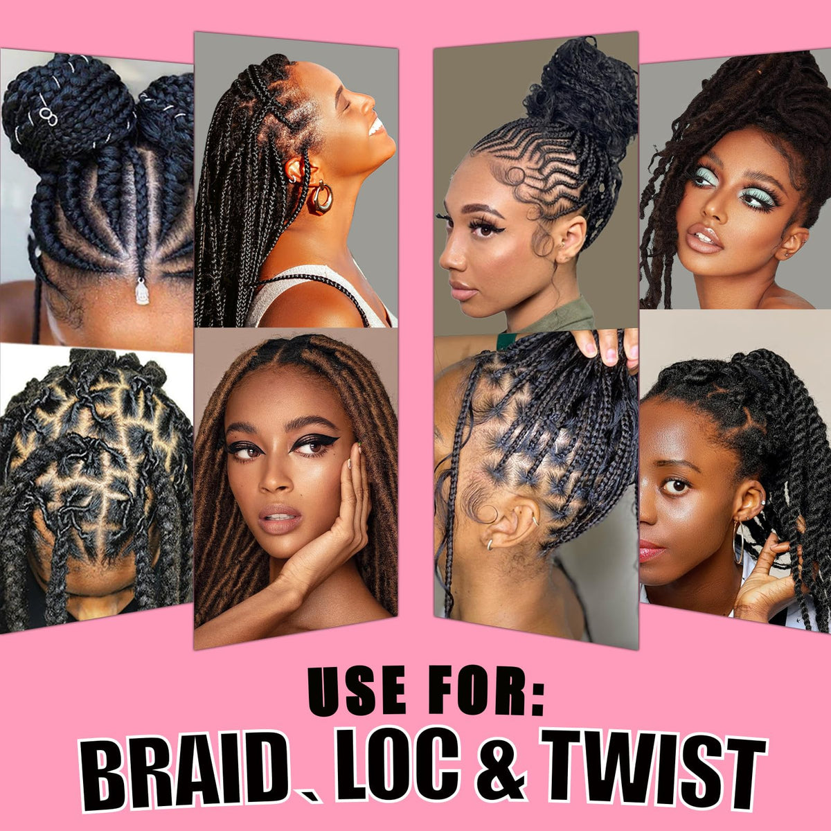 Goiple edges smoothing showing sleek laid baby hairs and natural-looking shine