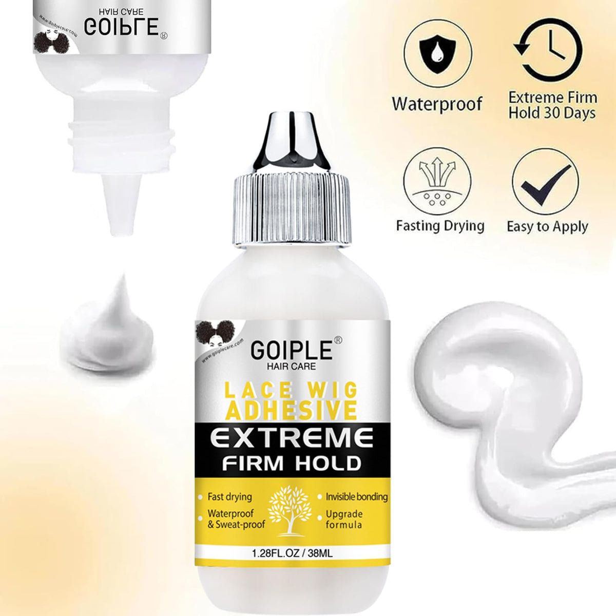 Goiple elastic band setting a wig flat to improve lace adhesion benefit