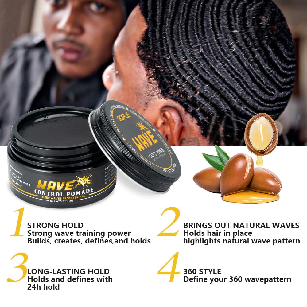 Goiple finger scoop of pomade showing smooth consistency and control
