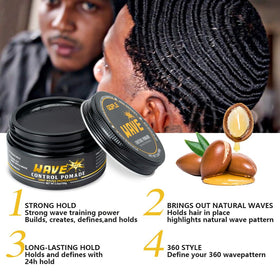 Goiple finger scoop of pomade showing smooth consistency and control