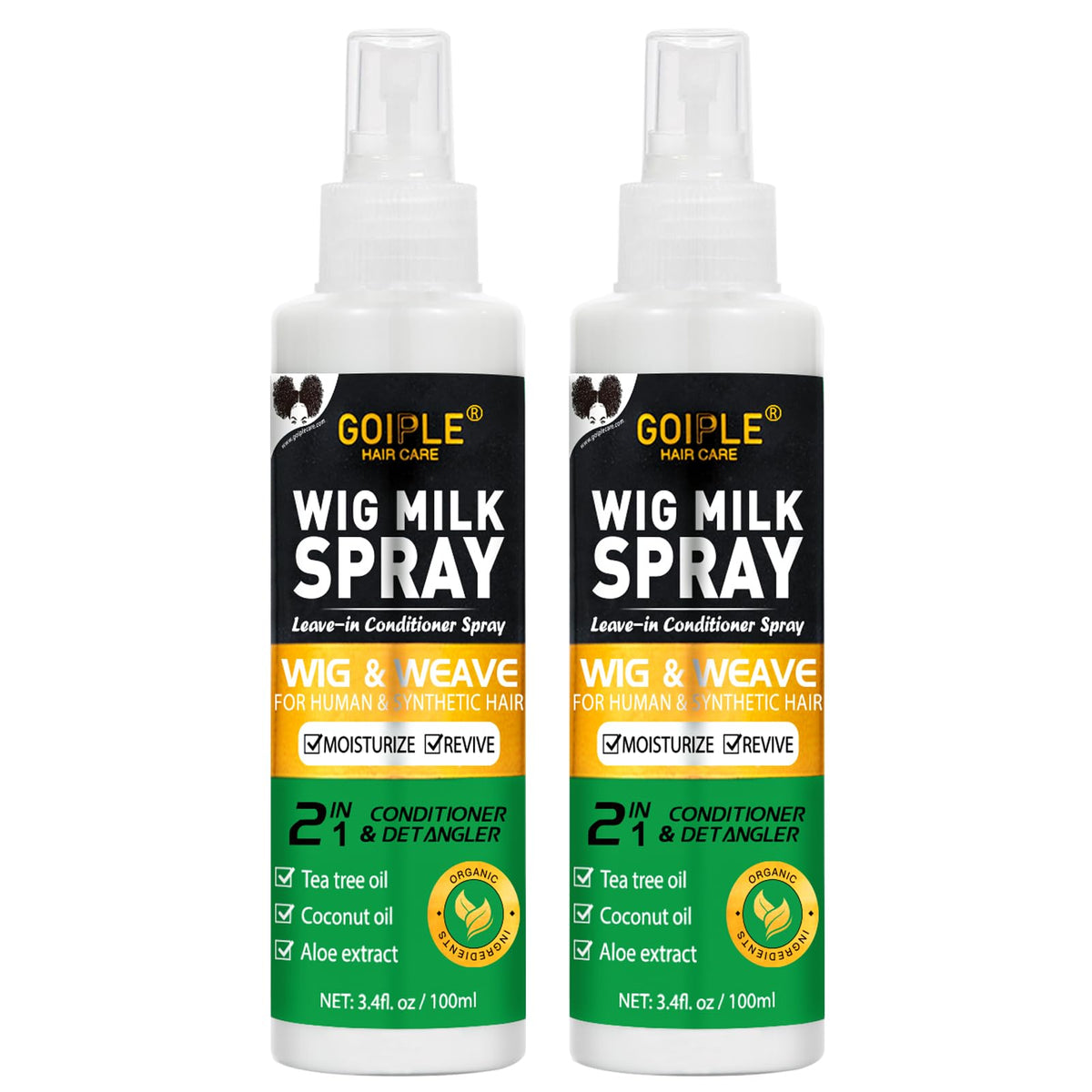 Goiple front view of two bottles showing packaging and travel convenience