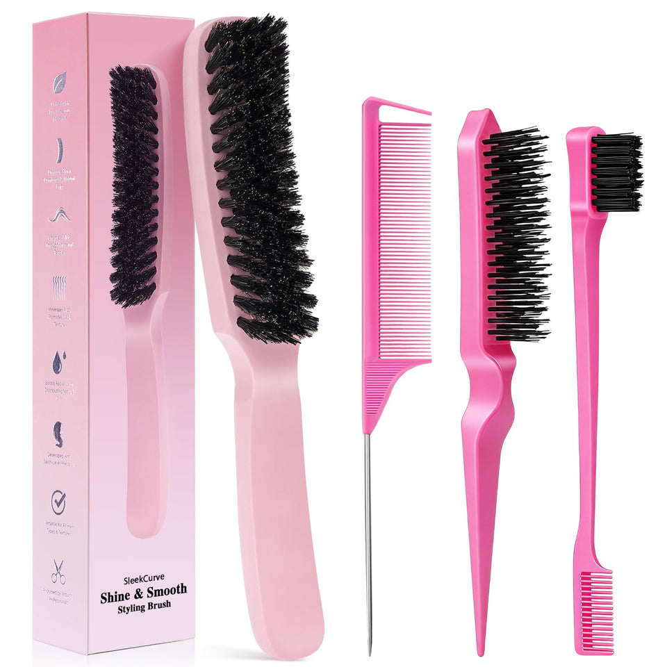 Goiple front view of brush set showing compact travel kit and tools