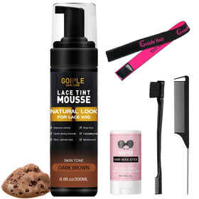 Goiple front packaging showing dark brown mousse and kit for seamless blending