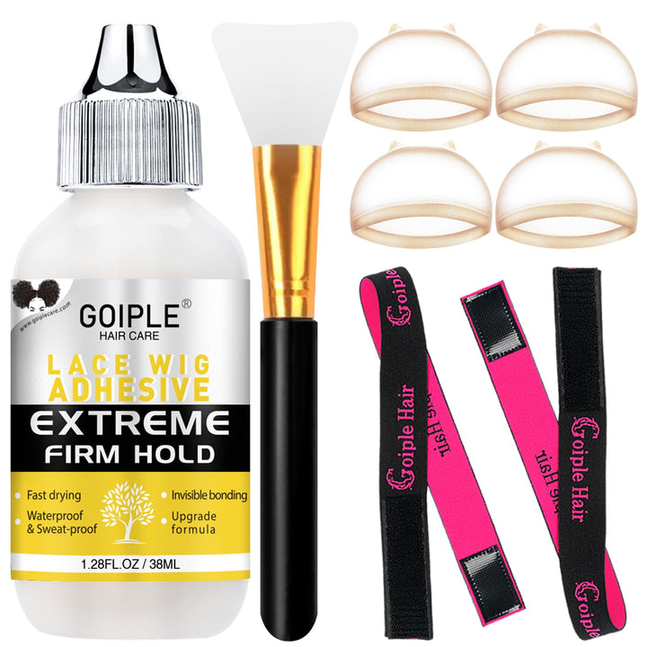 Goiple front packaging showing 8pcs glue set and product benefits
