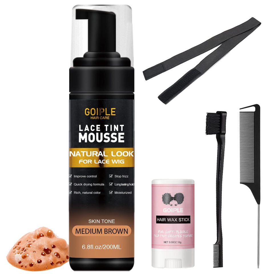 Goiple front packaging showing medium brown mousse for natural blending