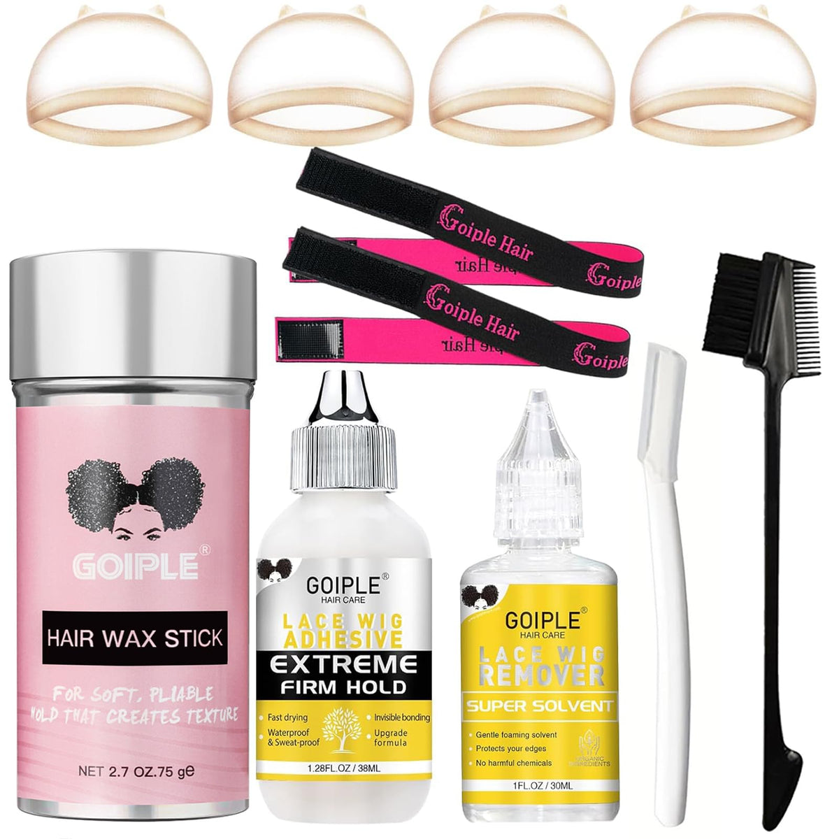 Goiple kit front packaging showing full contents and organized tools for easy setup