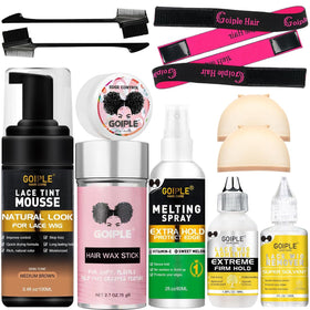 Goiple front packaging showing mocha mousse kit and tools for natural finish
