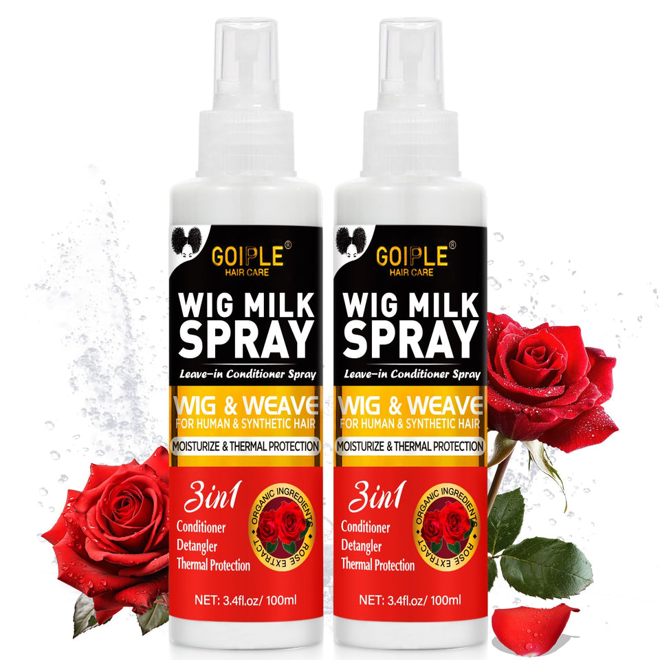 Goiple spray bottle front view showing product and quick styling benefit