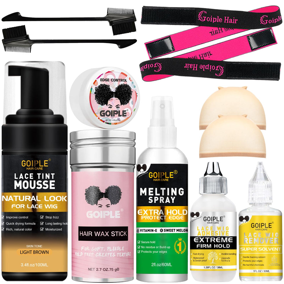 Goiple front packaging showing kit contents and natural finish benefit