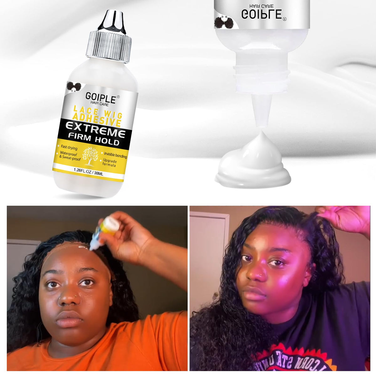 Goiple glue tube open demonstrating nozzle for controlled application
