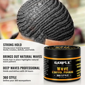 Applying Goiple pomade in hand for even distribution