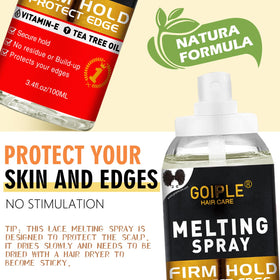 Goiple invisible lace glue dispensing to form a clear secure bond