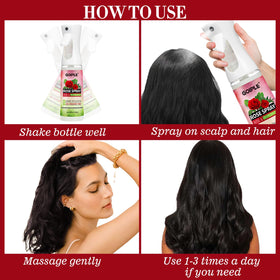 Goiple ingredient label highlighting rosewater peppermint castor benefits