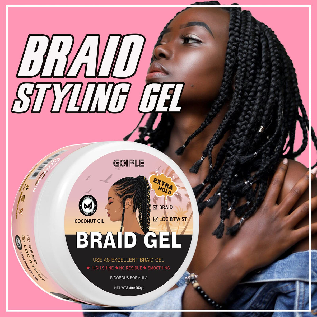 Goiple jar in a styling station with strawberry scent for pleasant styling