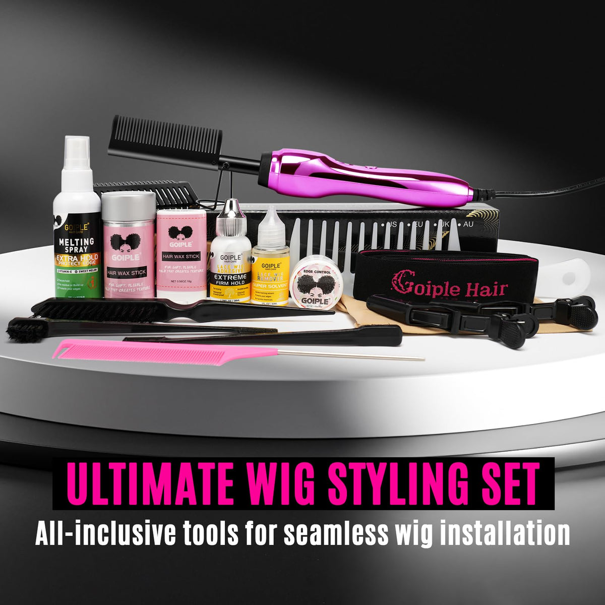 Goiple packaging and tool list displayed for organized kit contents and convenience benefit