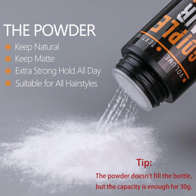 Goiple powder texture close-up demonstrating fine particles for natural volume