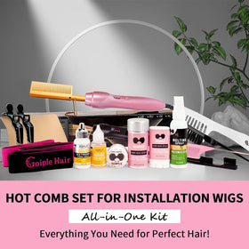 Goiple comb shown in hand for size and ergonomic grip for travel convenience