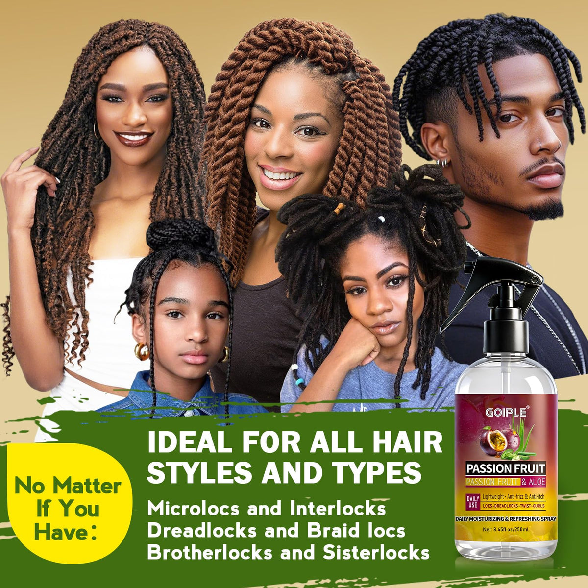 Goiple scalp spray being applied illustrating soothing relief