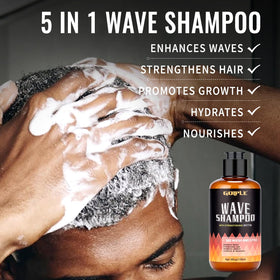 Goiple wave shampoo bottle label showing cleansing benefit