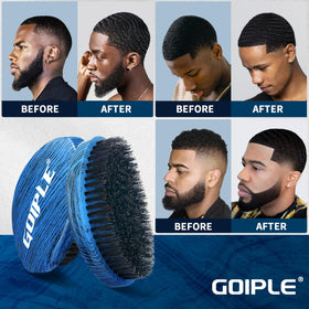 Goiple next to a hair trimmer for scale, highlighting compact size and travel convenience