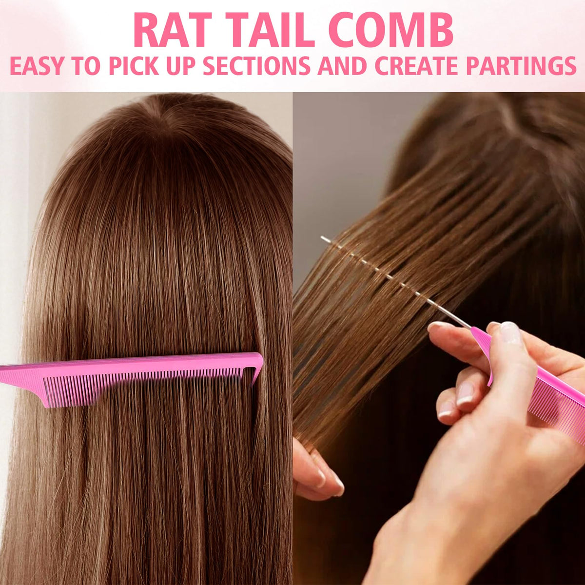 Goiple slick-back brush used on ponytail for frizz-free finish