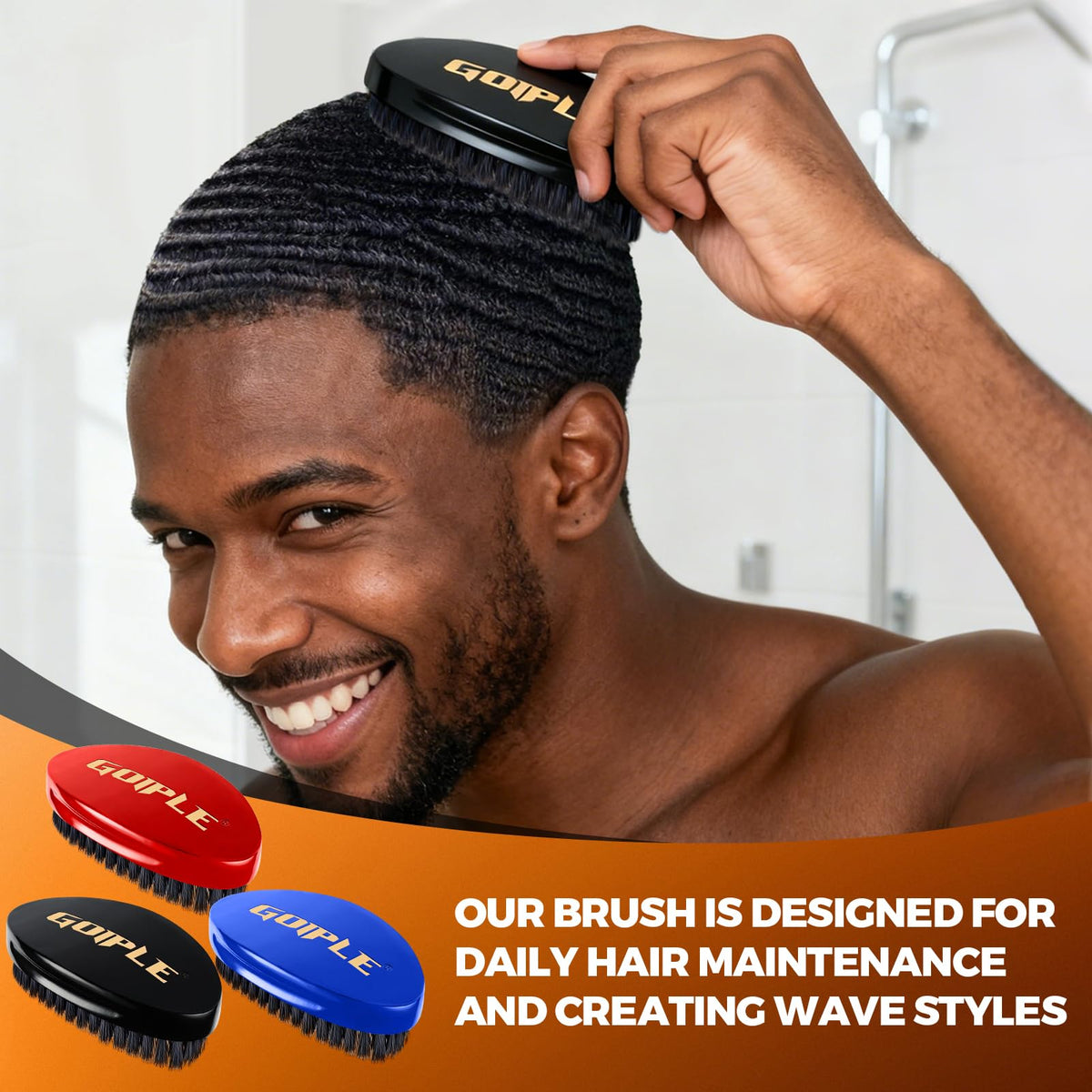 Goiple soft bristle close-up showing gentle texture for sensitive scalps