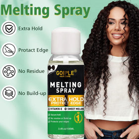 Goiple spray nozzle close-up showing fine mist for quick drying benefit