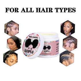 Goiple used on braided hairstyle demonstrating sleek laid edges