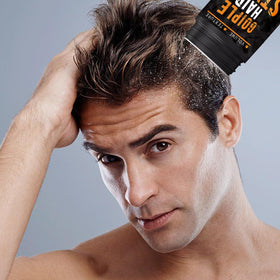 Goiple styled side profile showing textured, voluminous hairstyle benefit