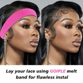 Goiple styled wig on mannequin in lifestyle setting showcasing salon-smooth finish