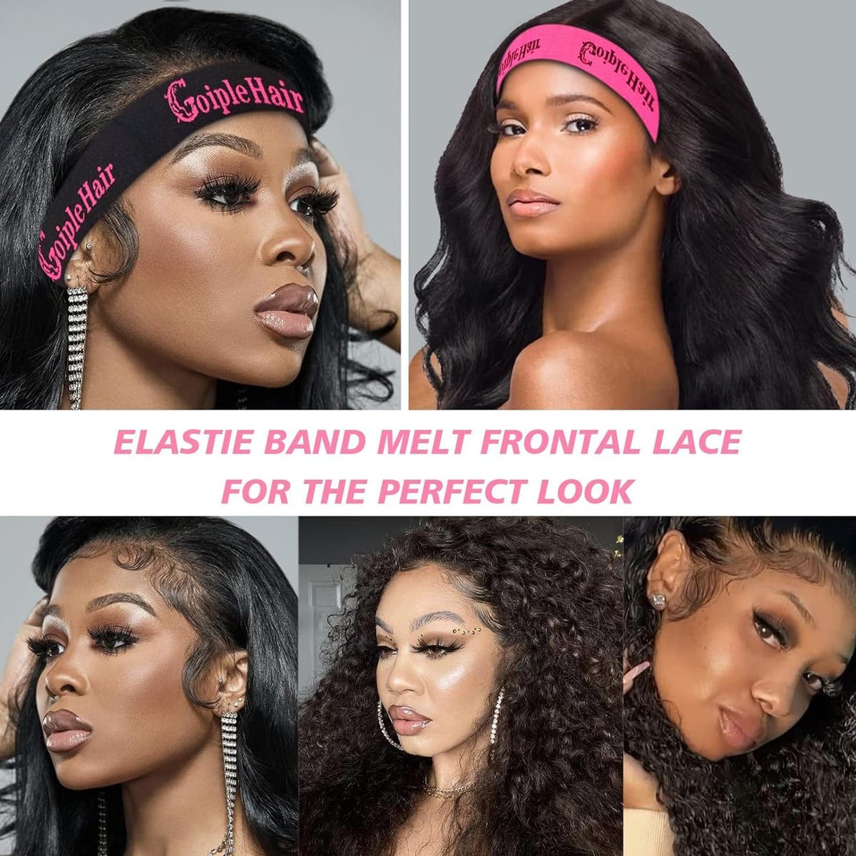 Goiple finished wig hairline showing melted lace for realistic appearance benefit