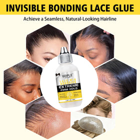 Goiple wig applied close-up of hairline for natural invisible finish