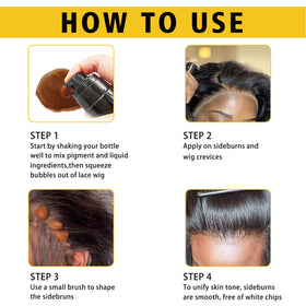 Goiple wig hairline after mousse demonstrating blended, natural-looking edge