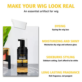 Goiple on styled wig model showing realistic hairline benefit