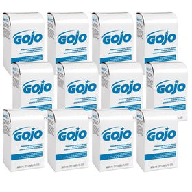 GOJO 800 mL refill front packaging showing product and waterfall scent benefits