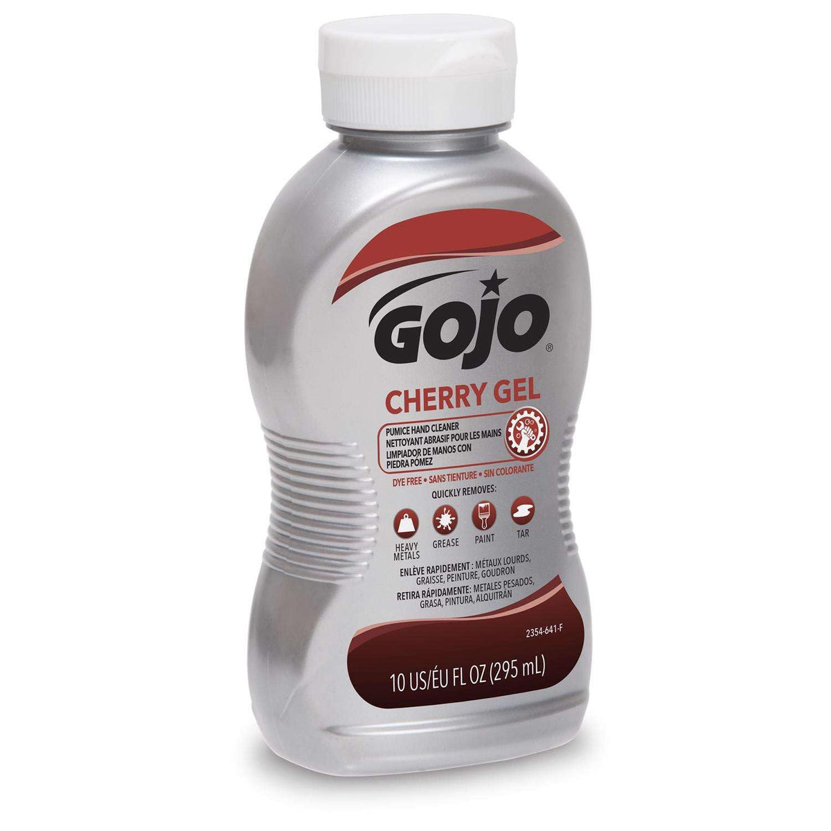 GOJO cherry gel pumice texture close-up showing pumice particles for effective scrubbing