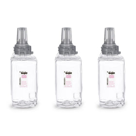 GOJO clear and mild front packaging showing refill cartridge and label benefit
