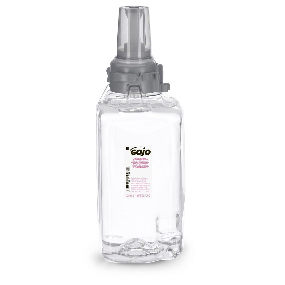 GOJO refill valve close-up demonstrating sanitary sealed fresh dispensing valve benefit