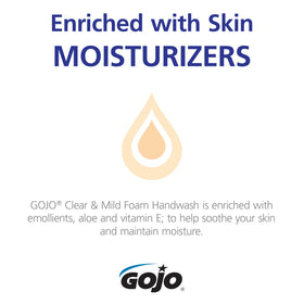 GOJO three-pack refills grouped to highlight bulk supply and reduced restocking benefit