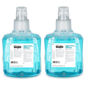 GOJO front packaging showing pomegranate scent and refill benefits