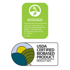 GOJO product label with EcoLogo and USDA Biobased certifications visible
