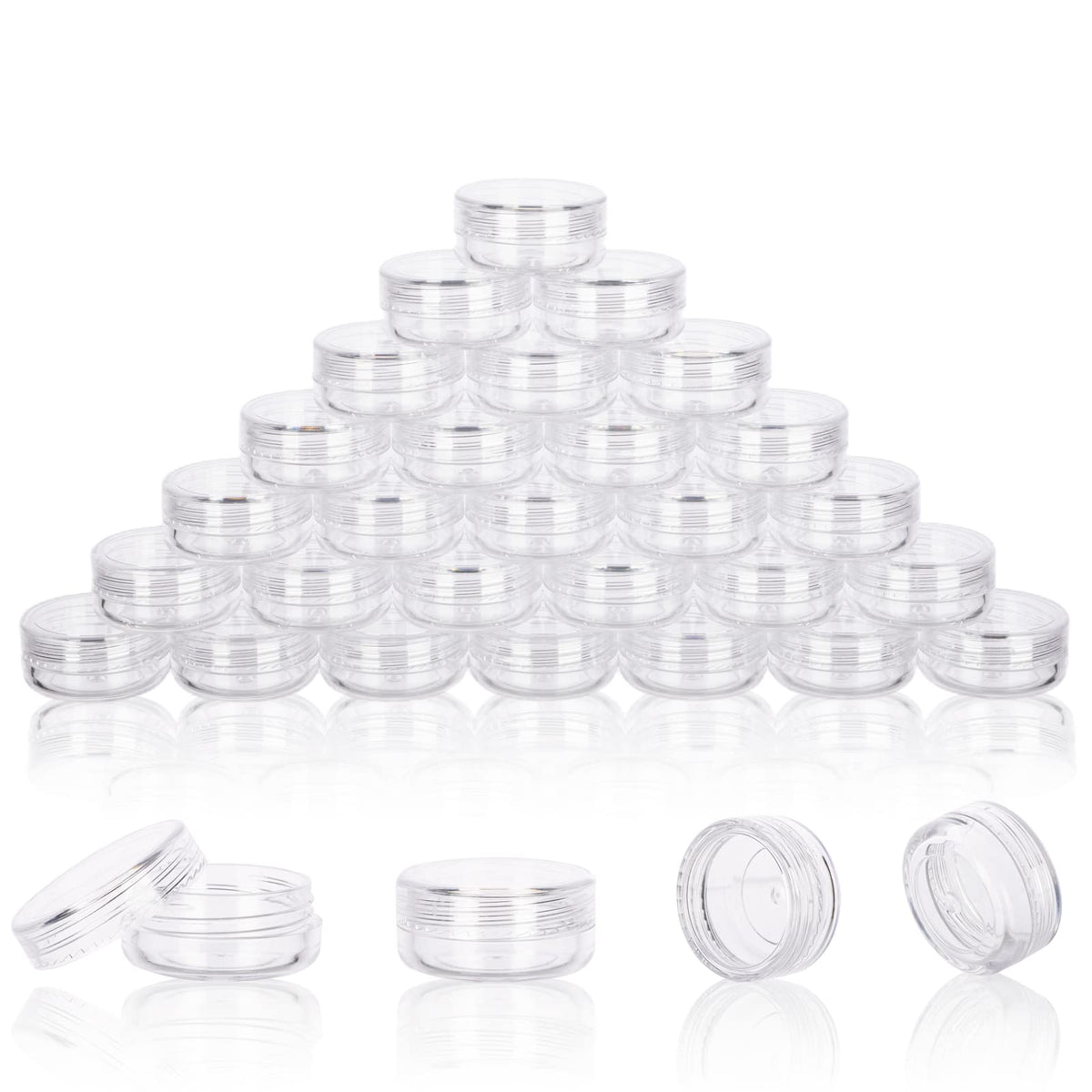 GOLACKY front view clear sample jars showing neat storage benefit