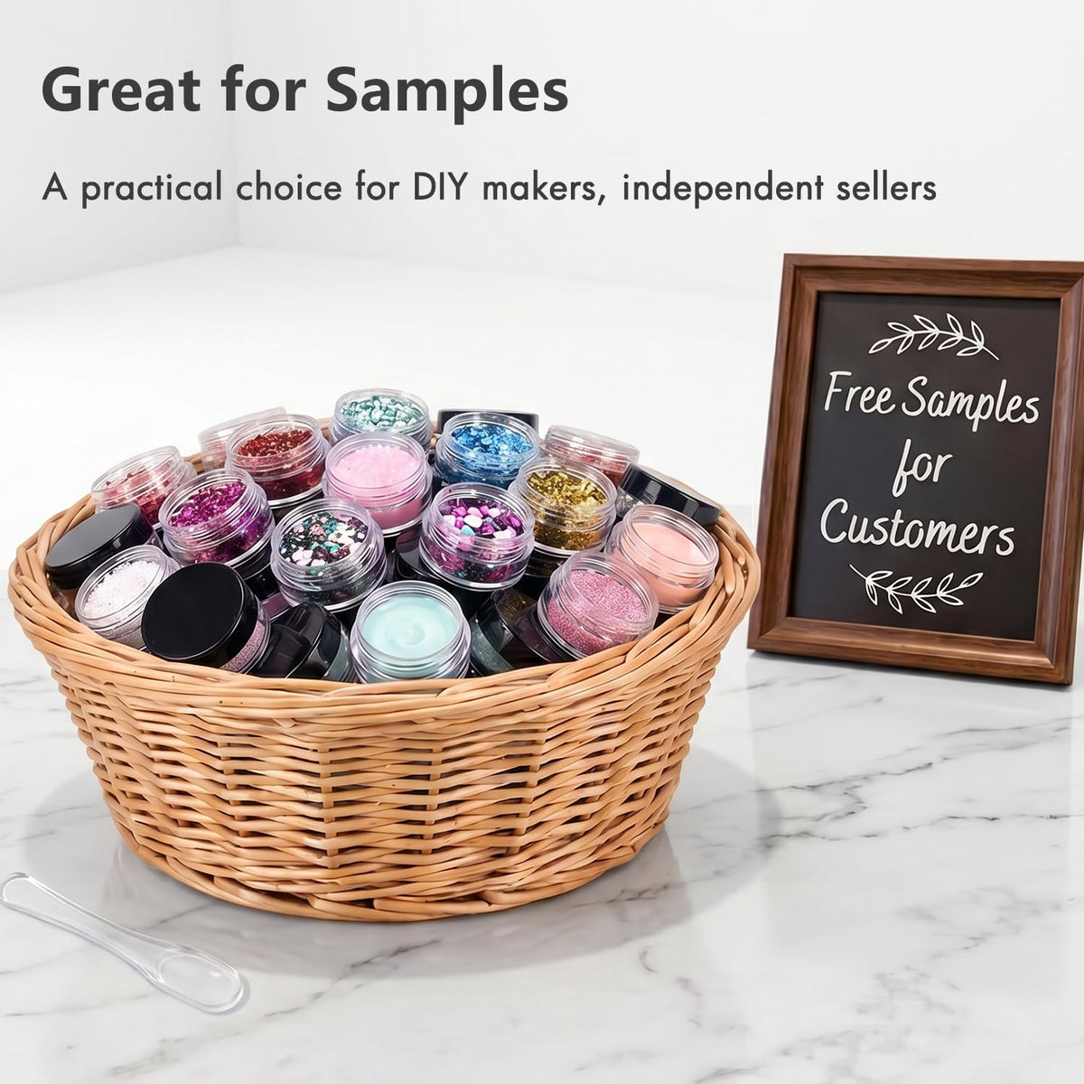 GOLACKY jars neatly packed in toiletry pouch for easy travel packing